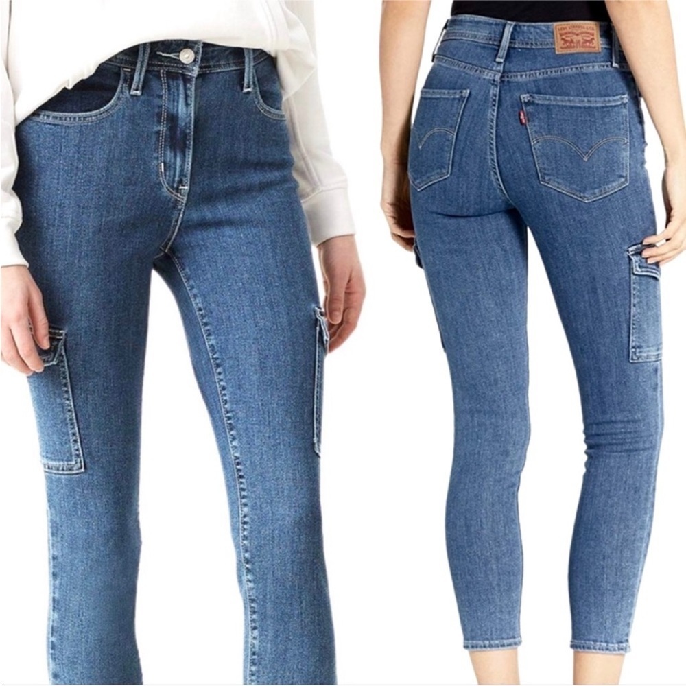Levi’s 721 High Rise Skinny Ankle Cargo Cigarette Jeans Women’s Size 25